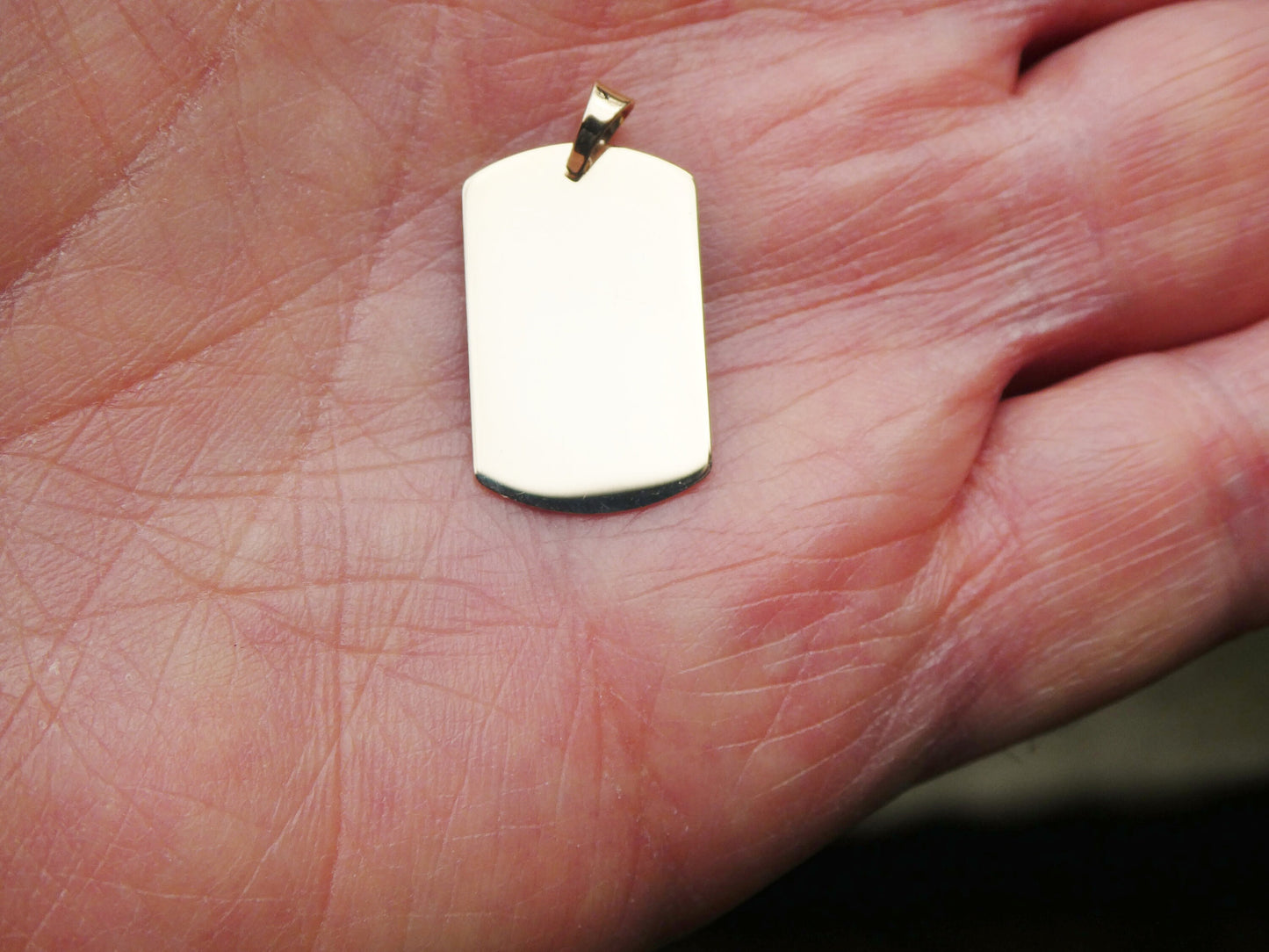 14k real solid yellow gold personalized tag pendent and robe necklace
