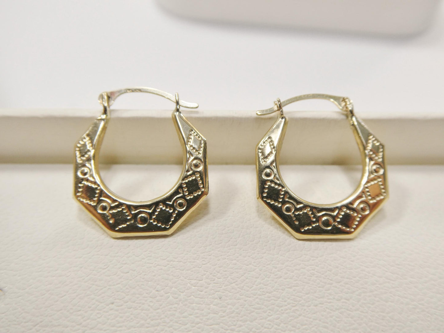 10k real solid yellow gold classic design children hoop earrings