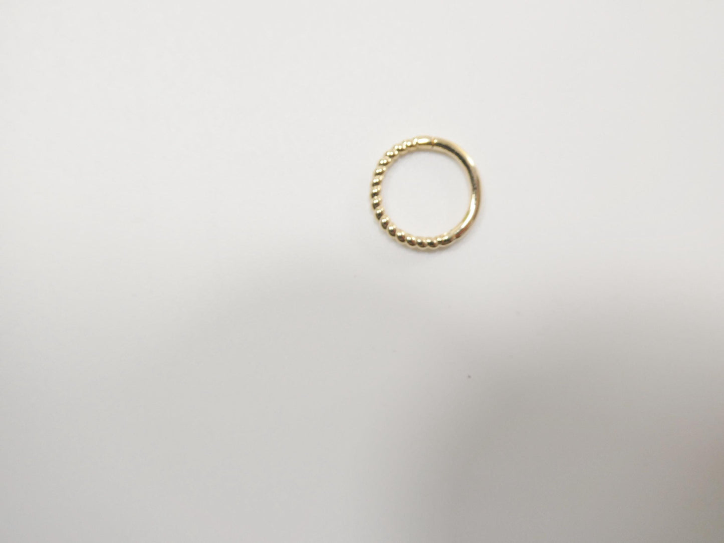 14k real solid yellow gold hoop earring cartilage daith ring piercing