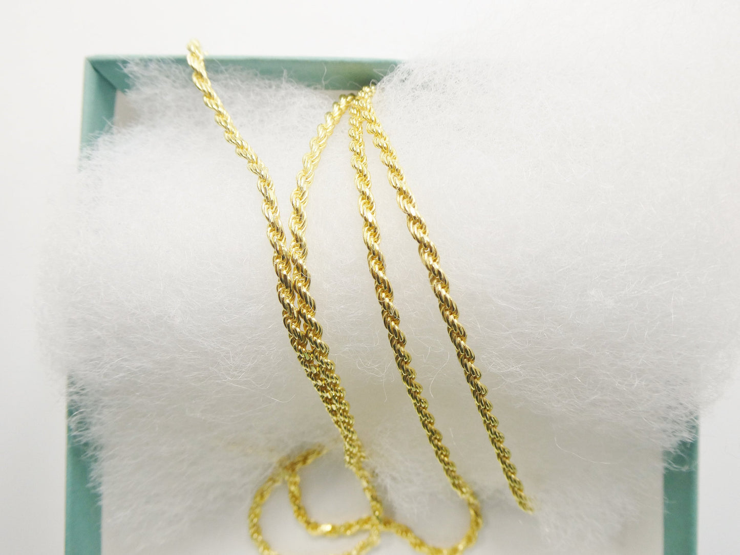 real 925 sterling silver solid rope chain 14k yellow gold finish