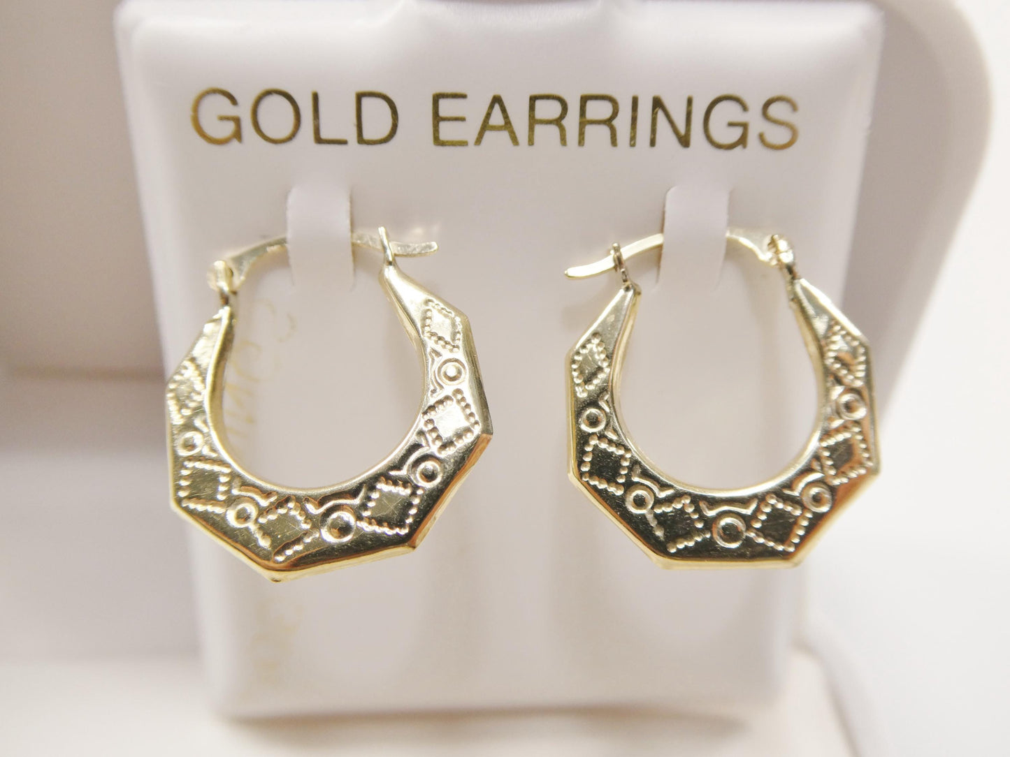 10k real solid yellow gold classic design children hoop earrings