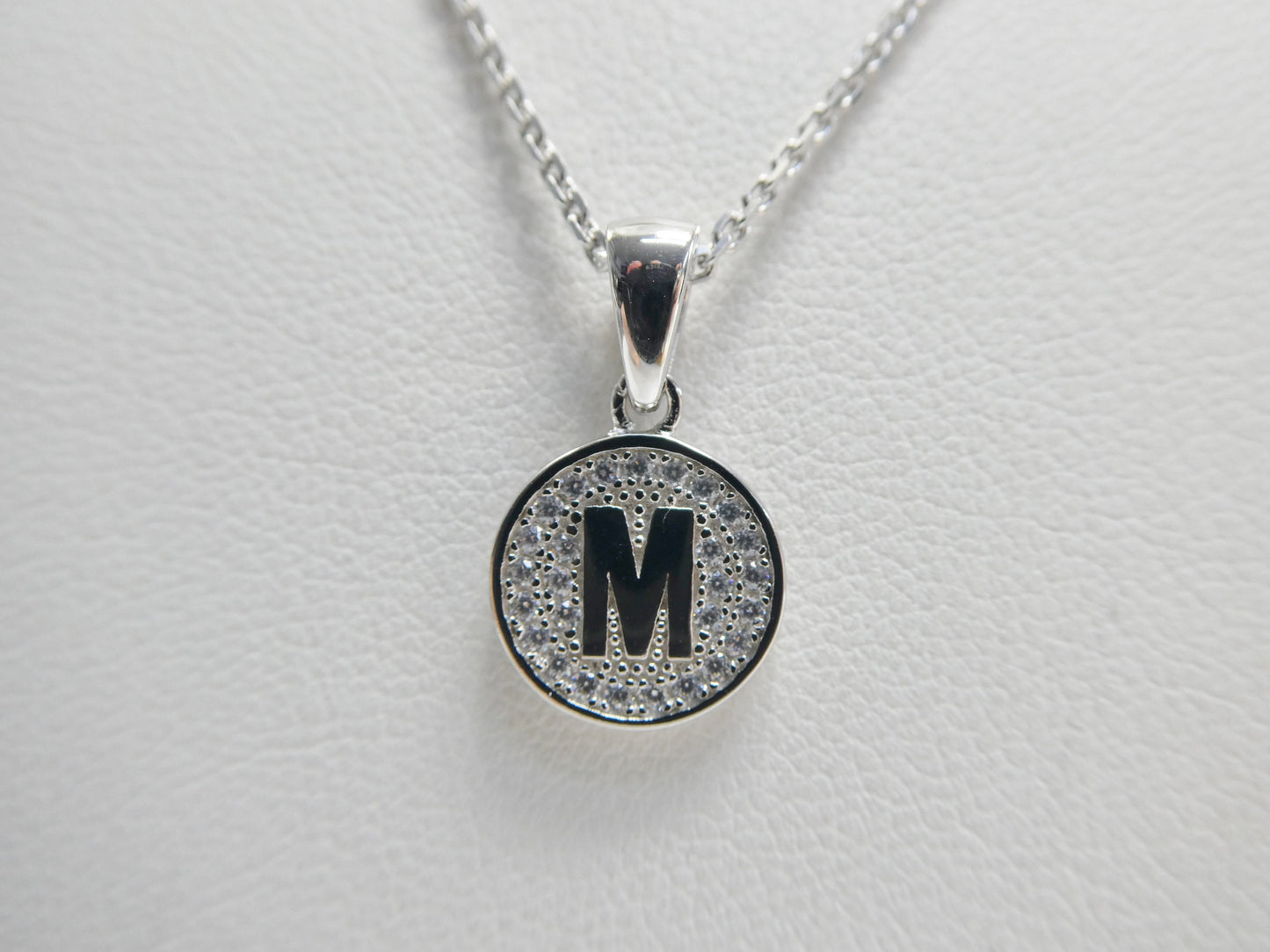real 925 sterling silver initial pendent with 16 inch cable chain