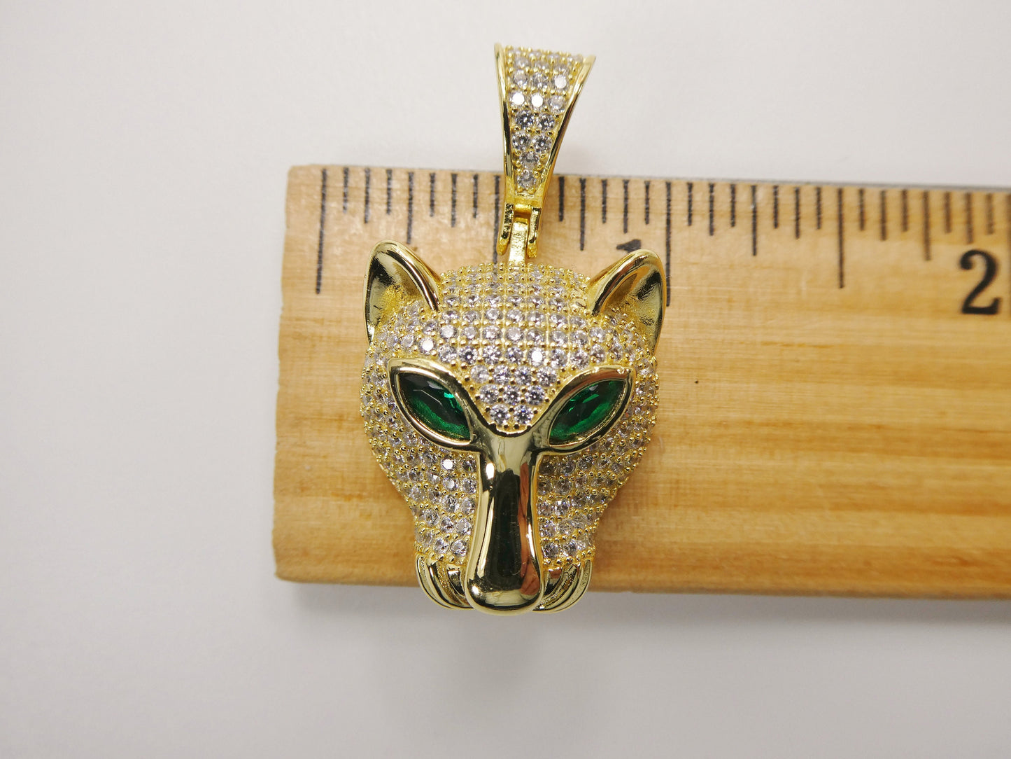 real 925 sterling silver full stone setting leopard designs pendent
