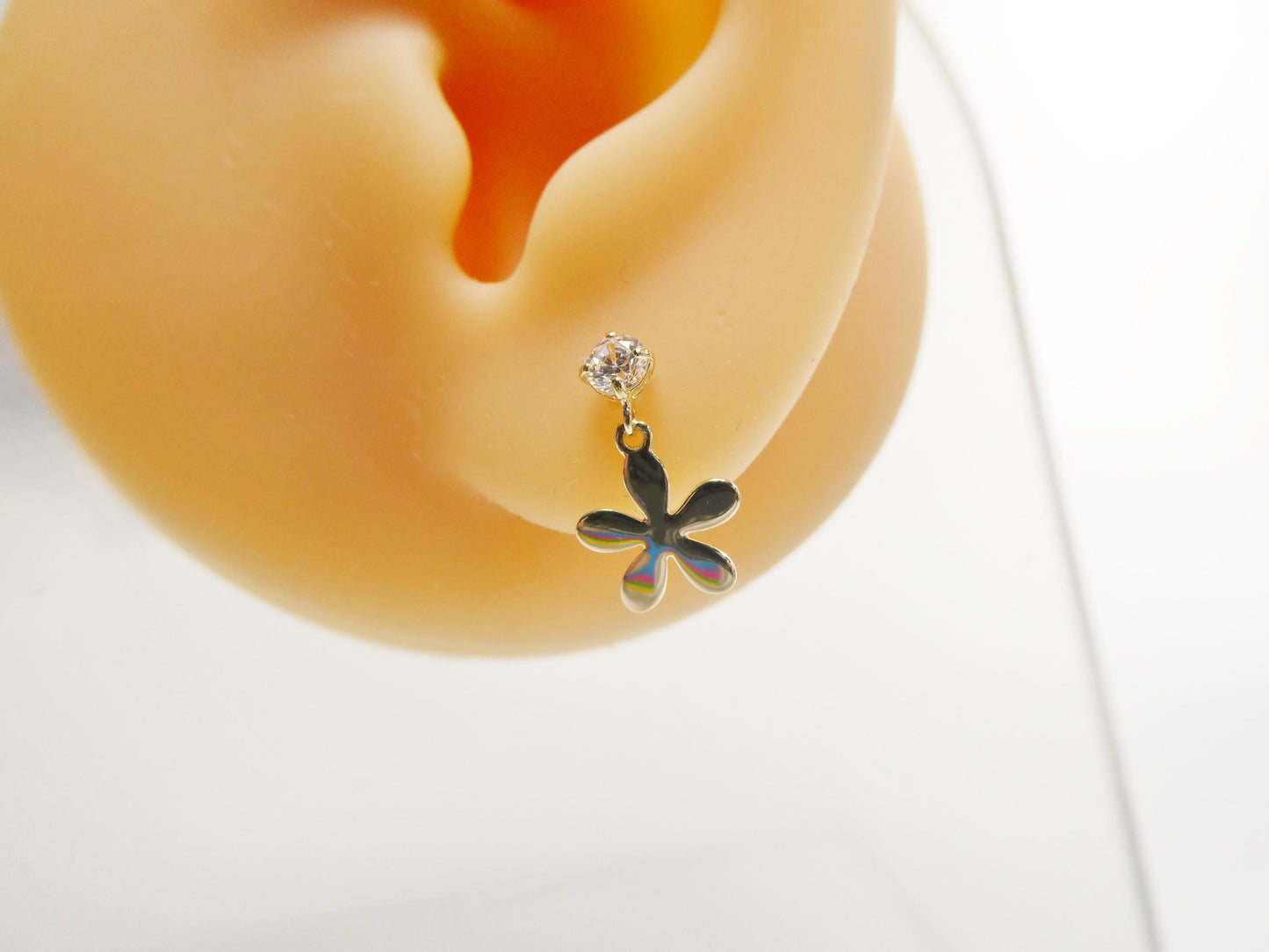 real 10k solid yellow gold design push post earrings