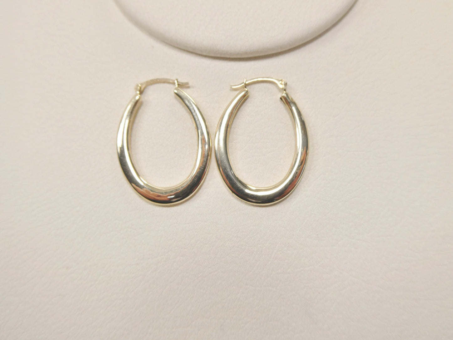 10k real solid yellow gold classic design polish hoop earrings