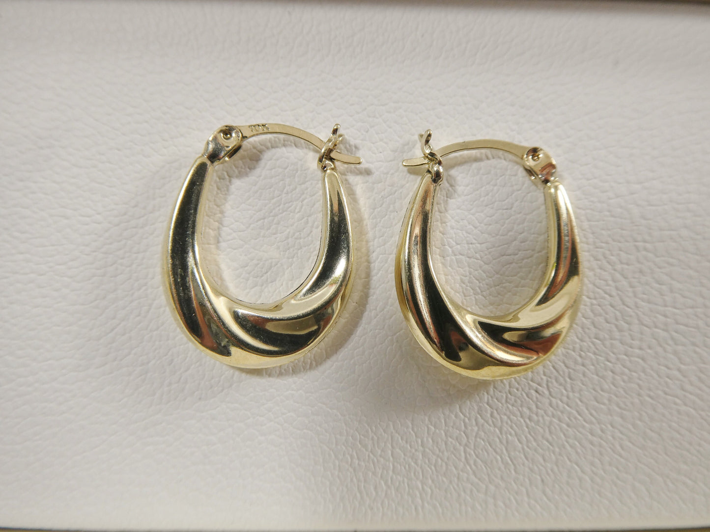 10k real solid yellow gold 12.7MM classic design baby hoop earrings