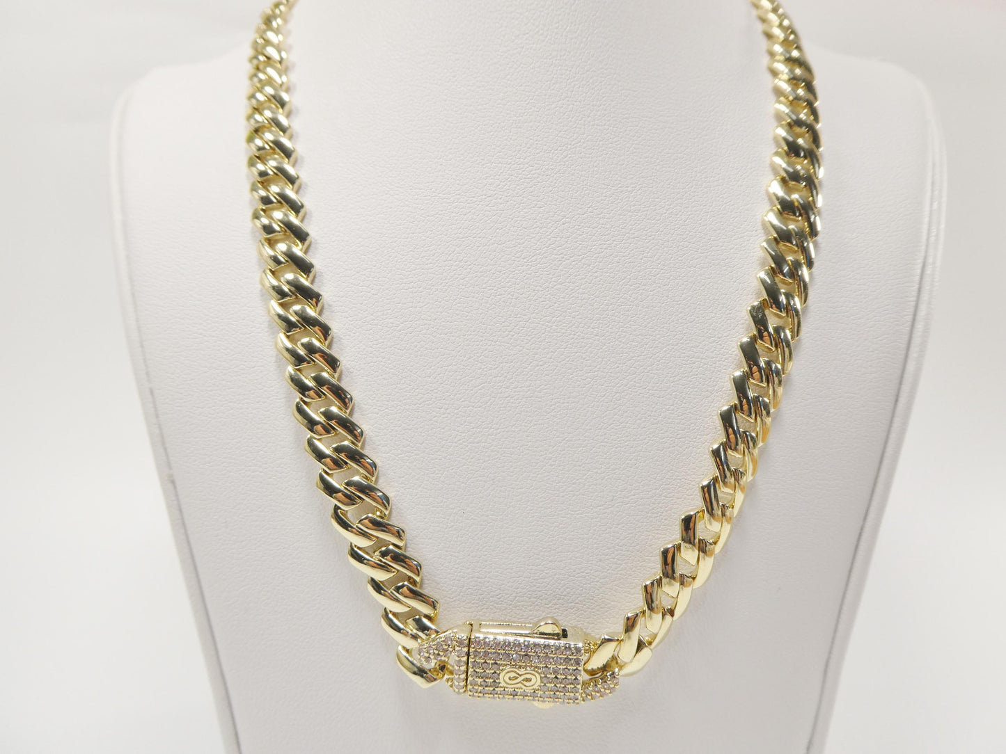 monaco cuban necklace 14k gold filled 9mm