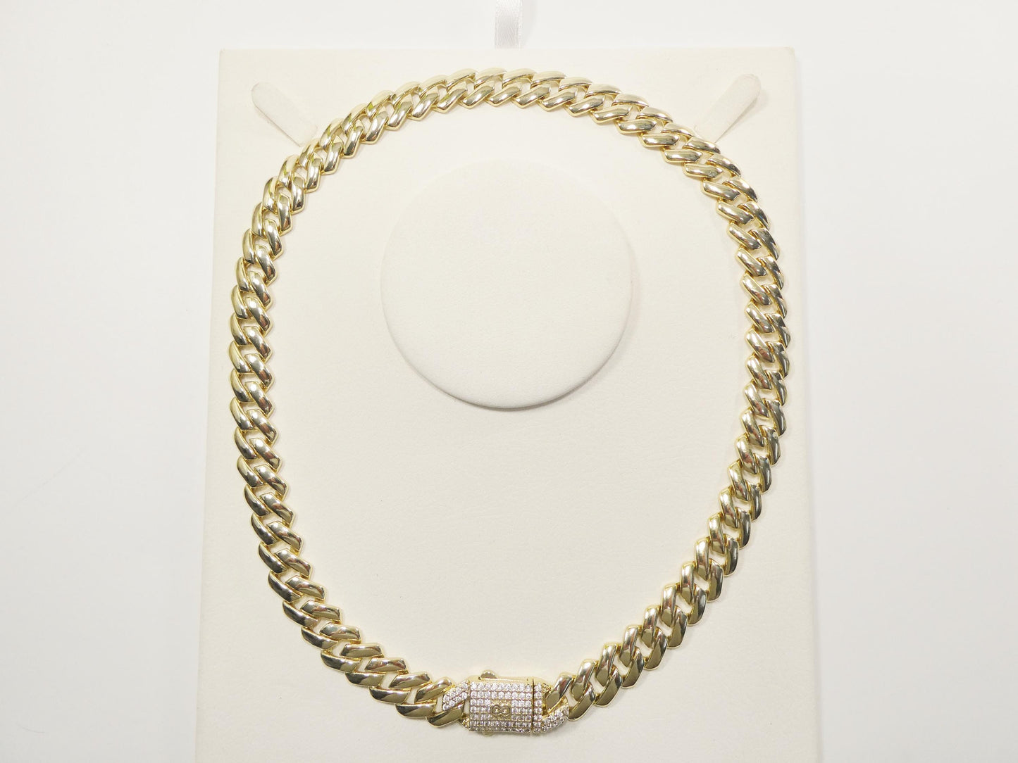14k gold filled 12mm Monaco Cuban necklace set