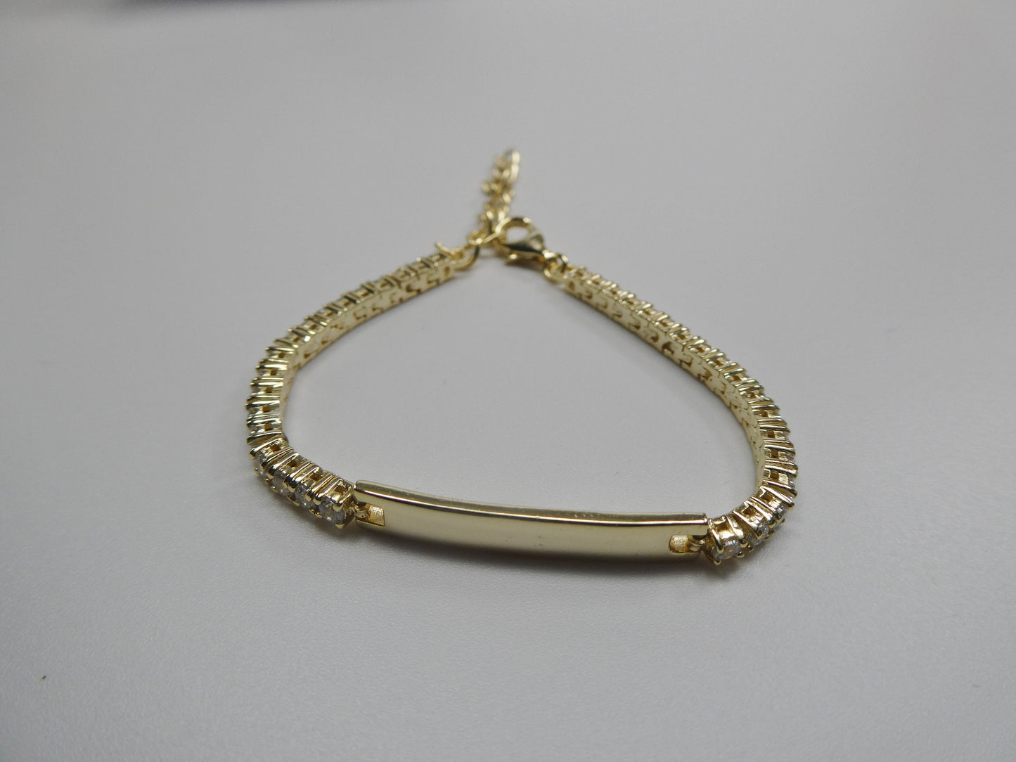 925 sterling silver 5 inch plus baby id bracelet extension yellow gold color