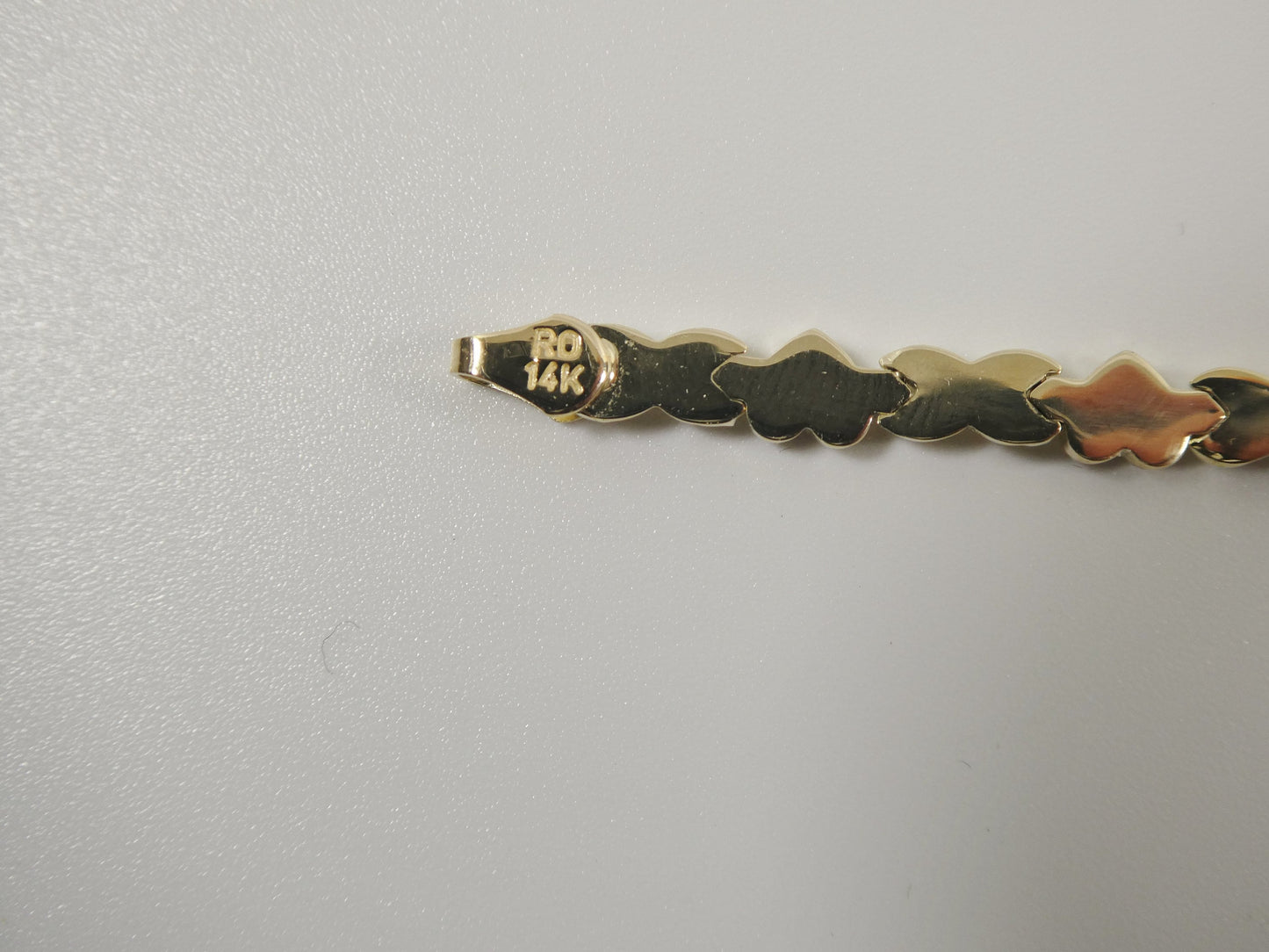 14k real solid yellow gold xox heart 6 inch baby id bracelet