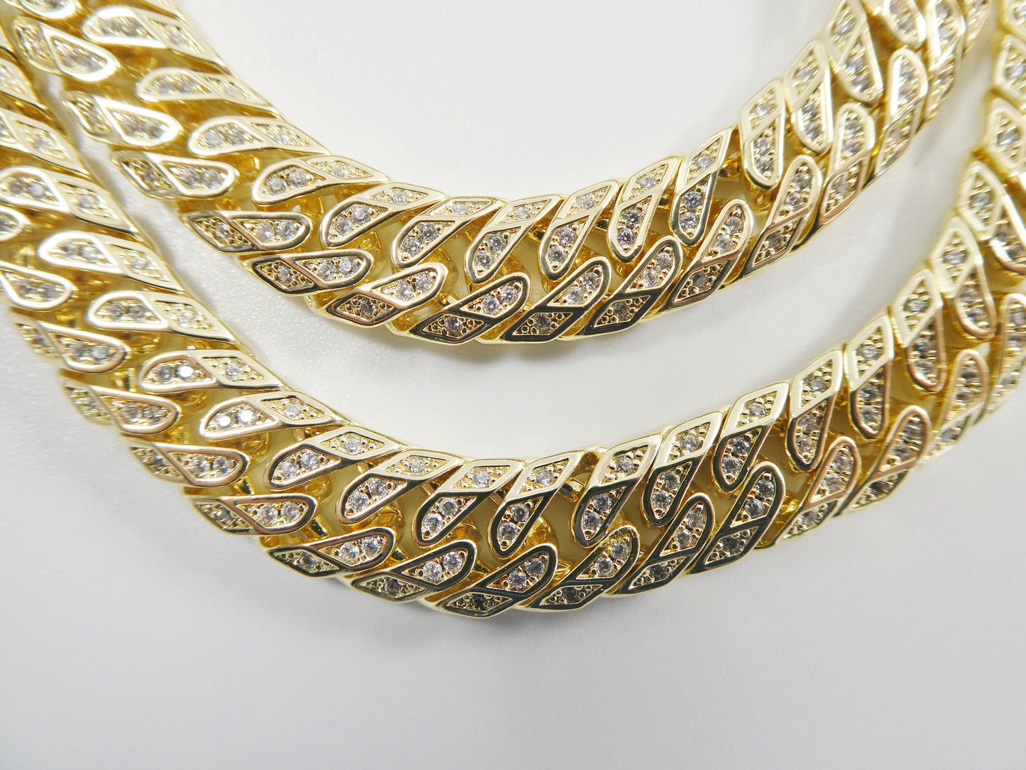 14k gold filled fancy lock Monaco choker necklace