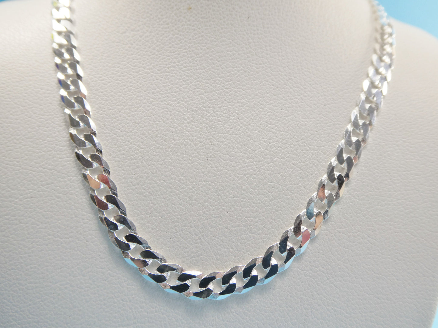 real 925 sterling silver 4.50MM Italian solid chain lobster lock clasp