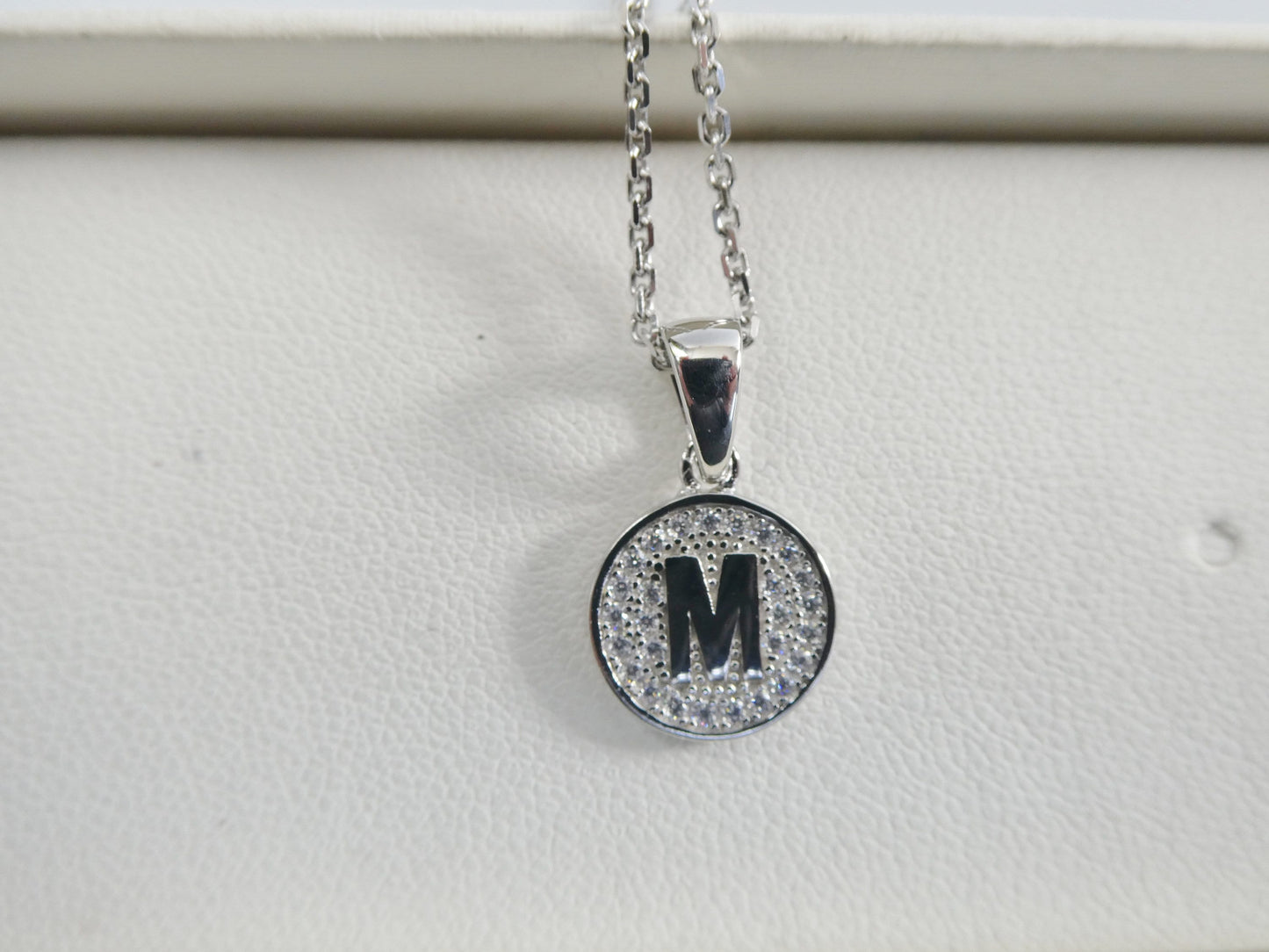 real 925 sterling silver initial pendent with 16 inch cable chain