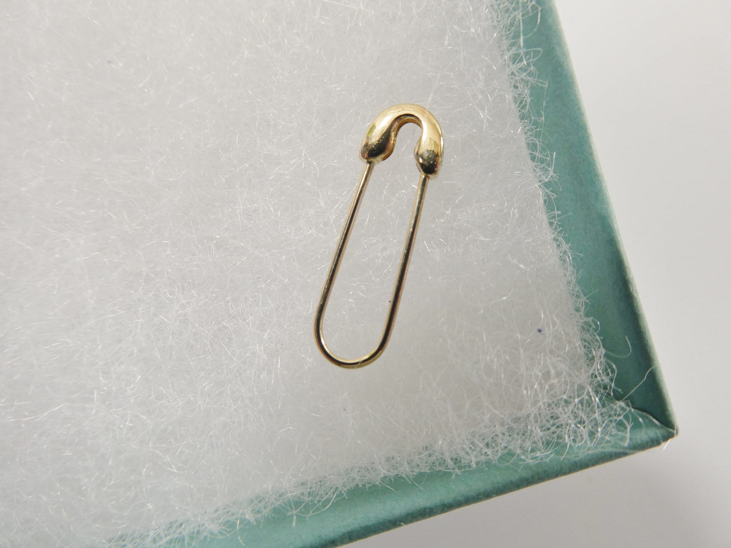 14k real solid yellow gold plain polish pin brooch