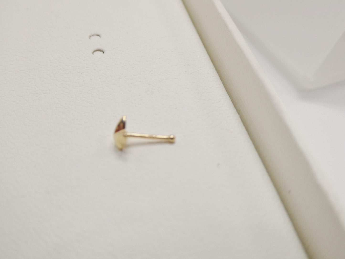 14k real solid yellow gold tiny butterfly stud nose ring