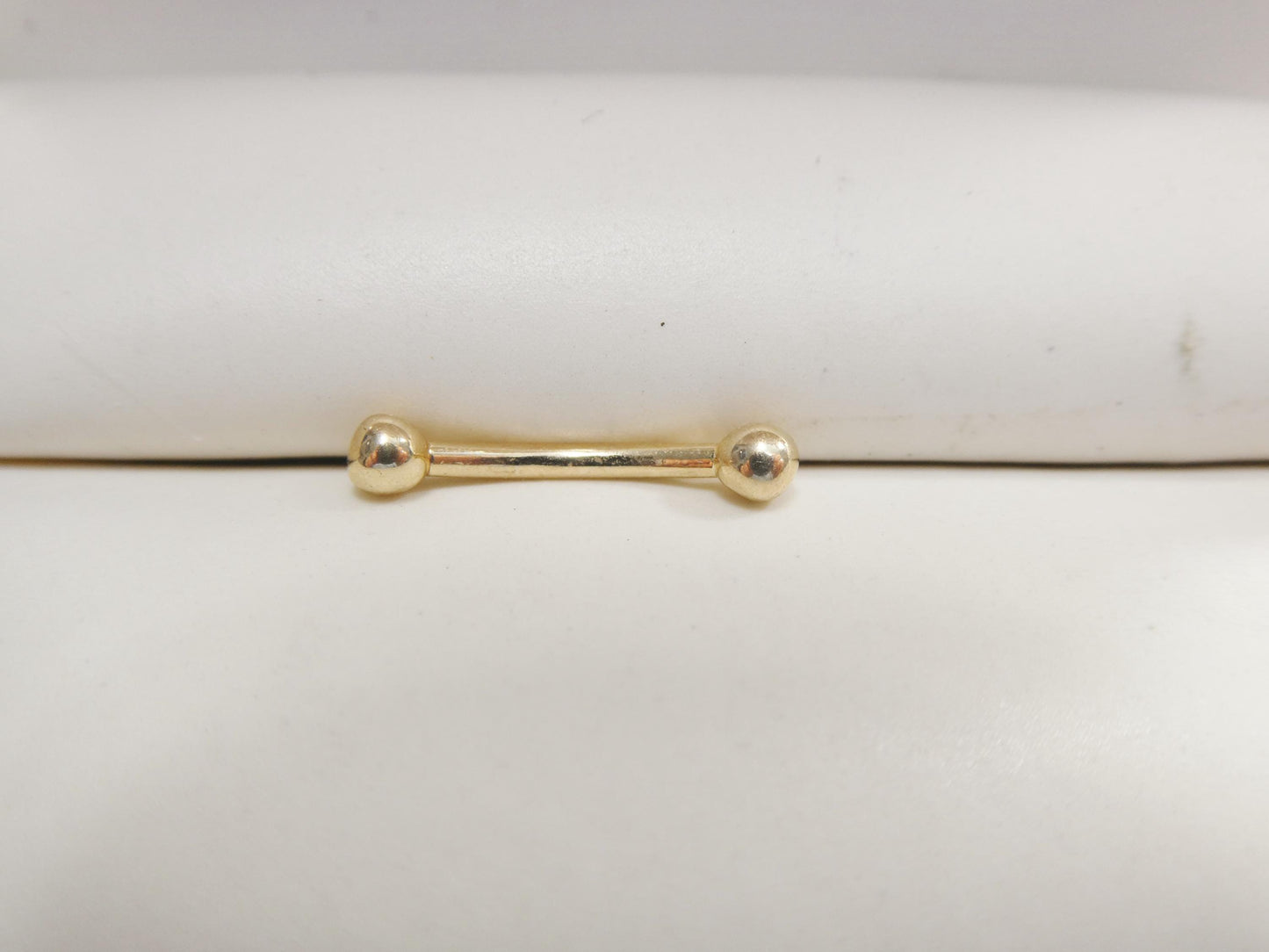 14K Real Solid Yellow Gold White Gold Eyebrow Side Curve Piercing