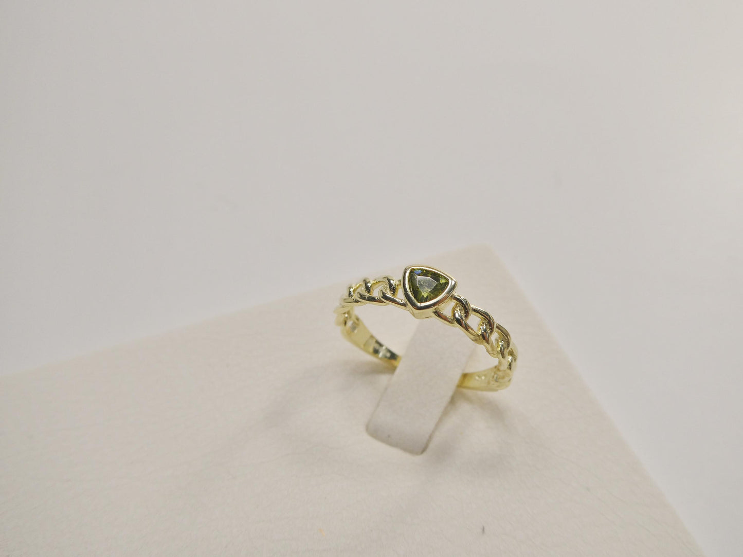 Real 925 Sterling Silver Over 14 Yellow Gold Ring