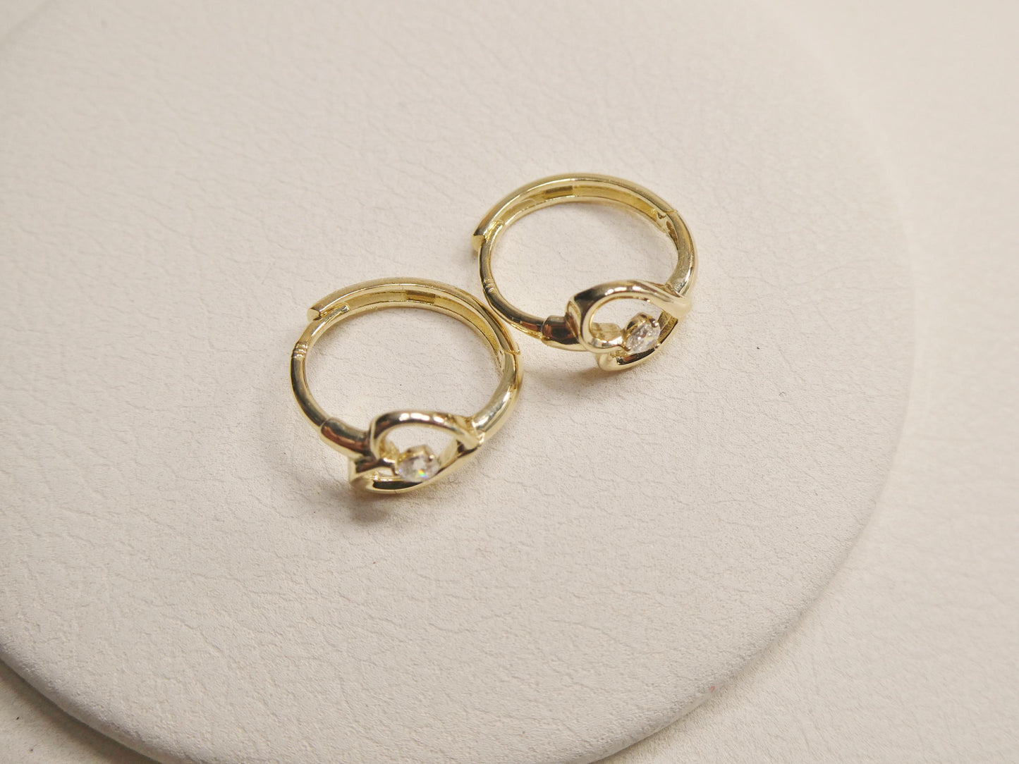 Real 10k Solid Yellow Gold Designer Heart Earrings
