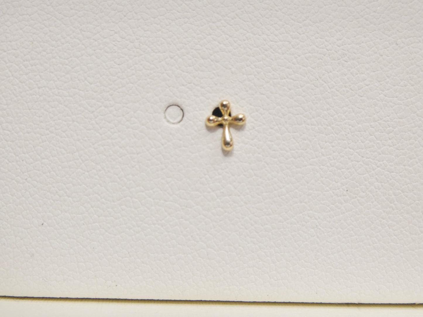 14k Real Solid Yellow Gold Cross Nose Rings