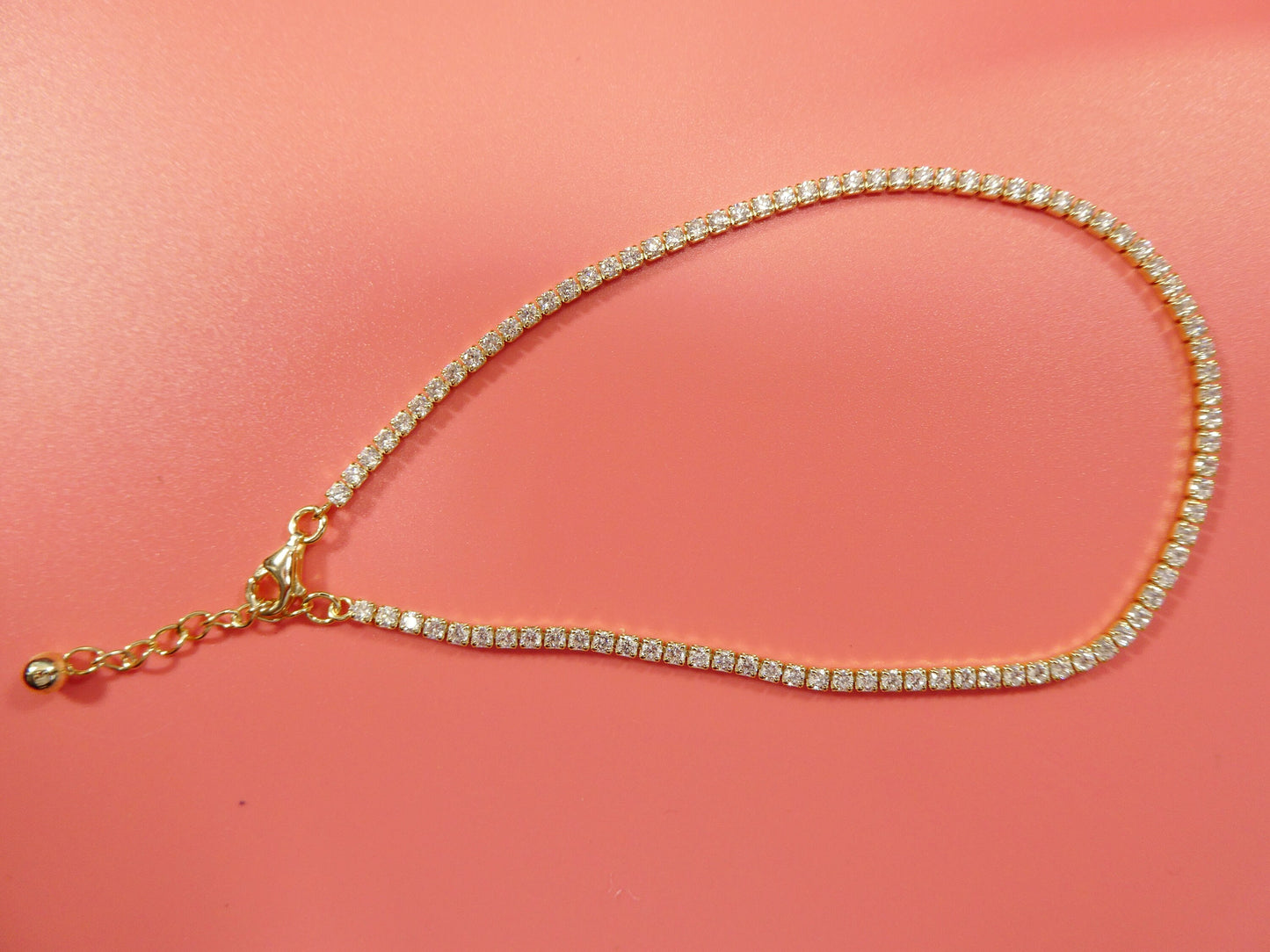 anklet bracelet with extension tennis bracelet real 925 sterling silver