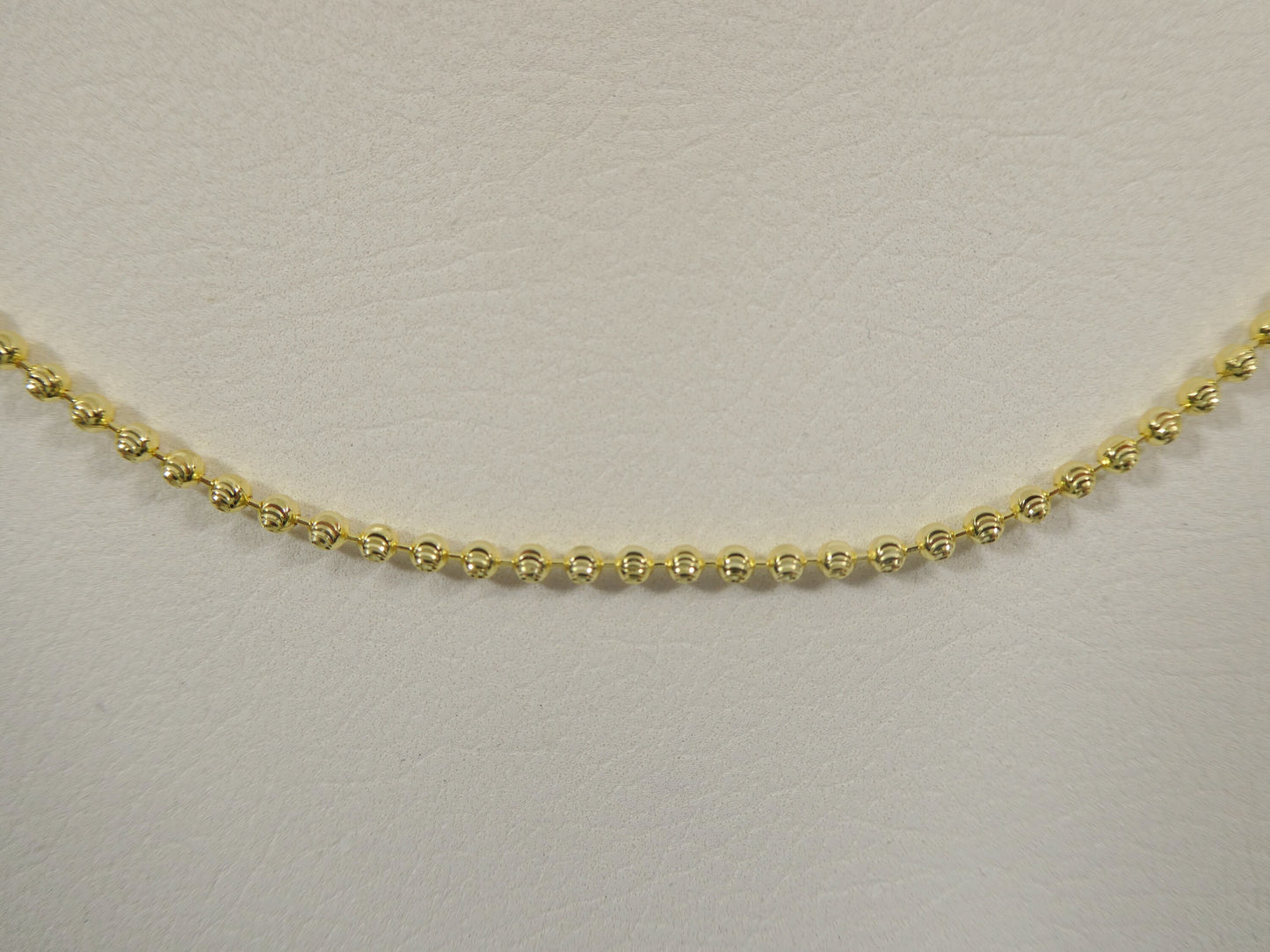 real 2mm 925 sterling silver moon cut chain 14k yellow gold finish