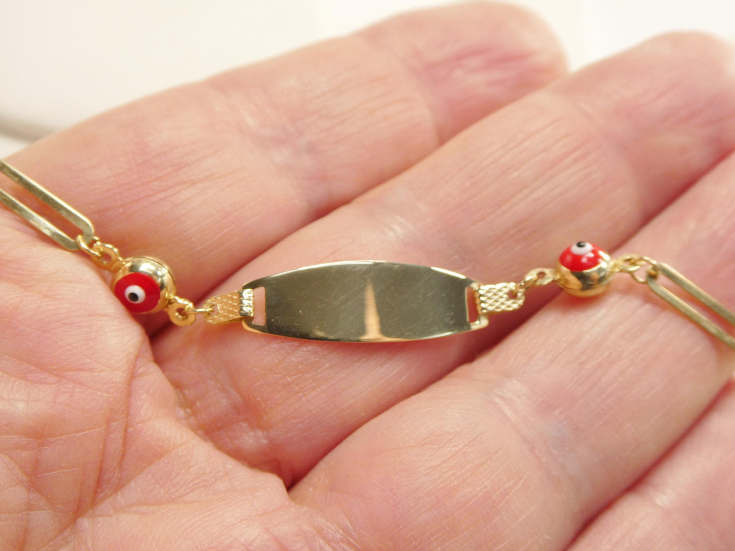 real 10k solid yellow gold baby bracelet