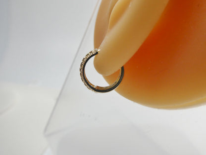Real 10k Solid Yellow Gold Designer Hoop Huggie Earrings