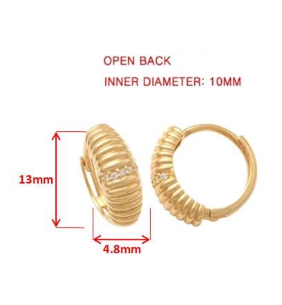 Real 10k Solid Yellow Gold Designer Earrings