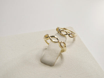 Real 10k Solid Yellow Gold Designer Hoop Huggie Earrings