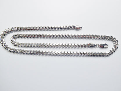 Real 925 Sterling Silver 6mm Solid Link Bracelet
