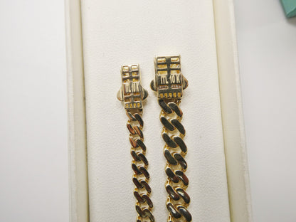 6.5 Inch Real 10k Solid Yellow Gold 5mm/7mm Monaco Bracelet