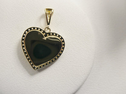 14k real solid yellow gold divino nino heart charm pendent