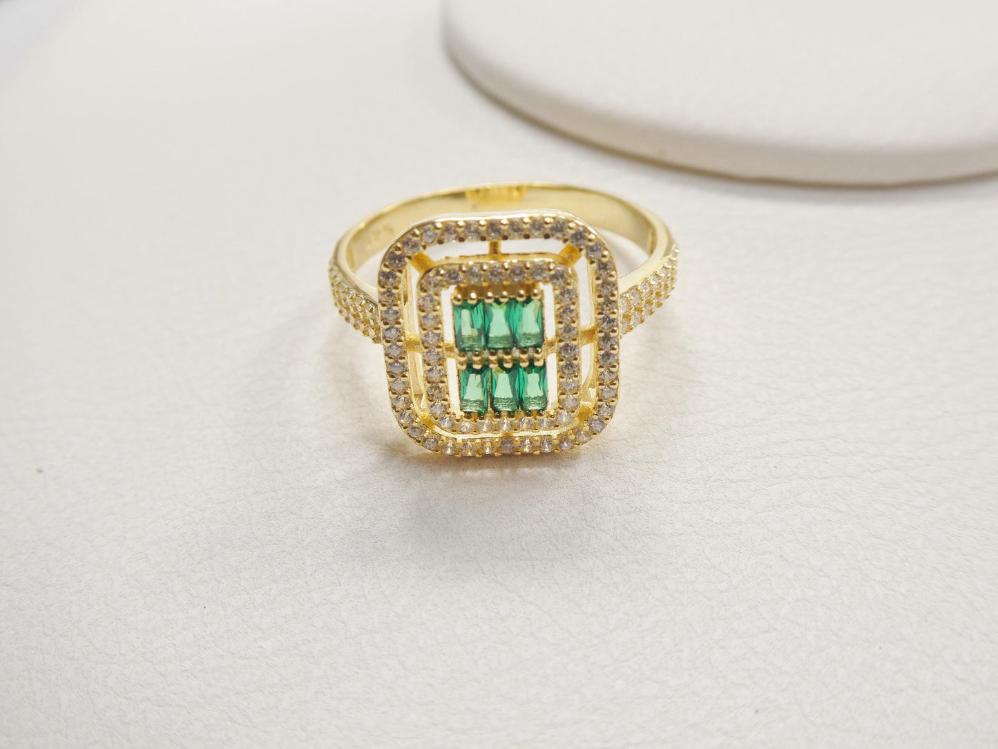 real 925 sterling silver over 14 yellow gold ring
