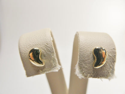Real 10k Solid Yellow Gold Teardrop Push Post Earrings