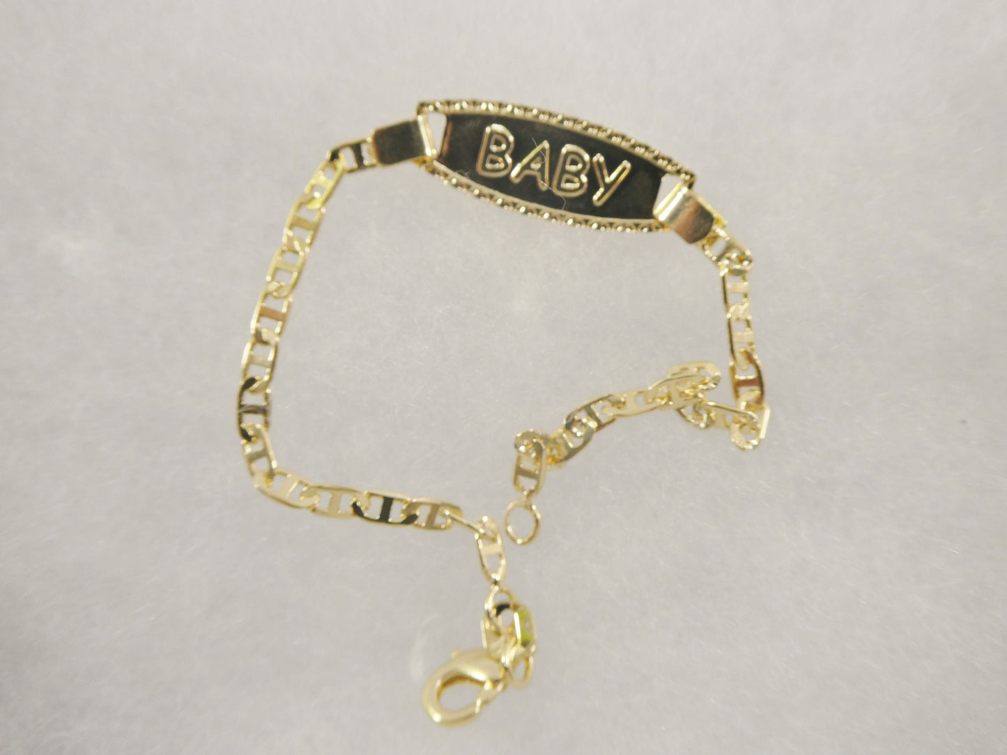 6 inch 18k gold filled baby bracelet mariner style