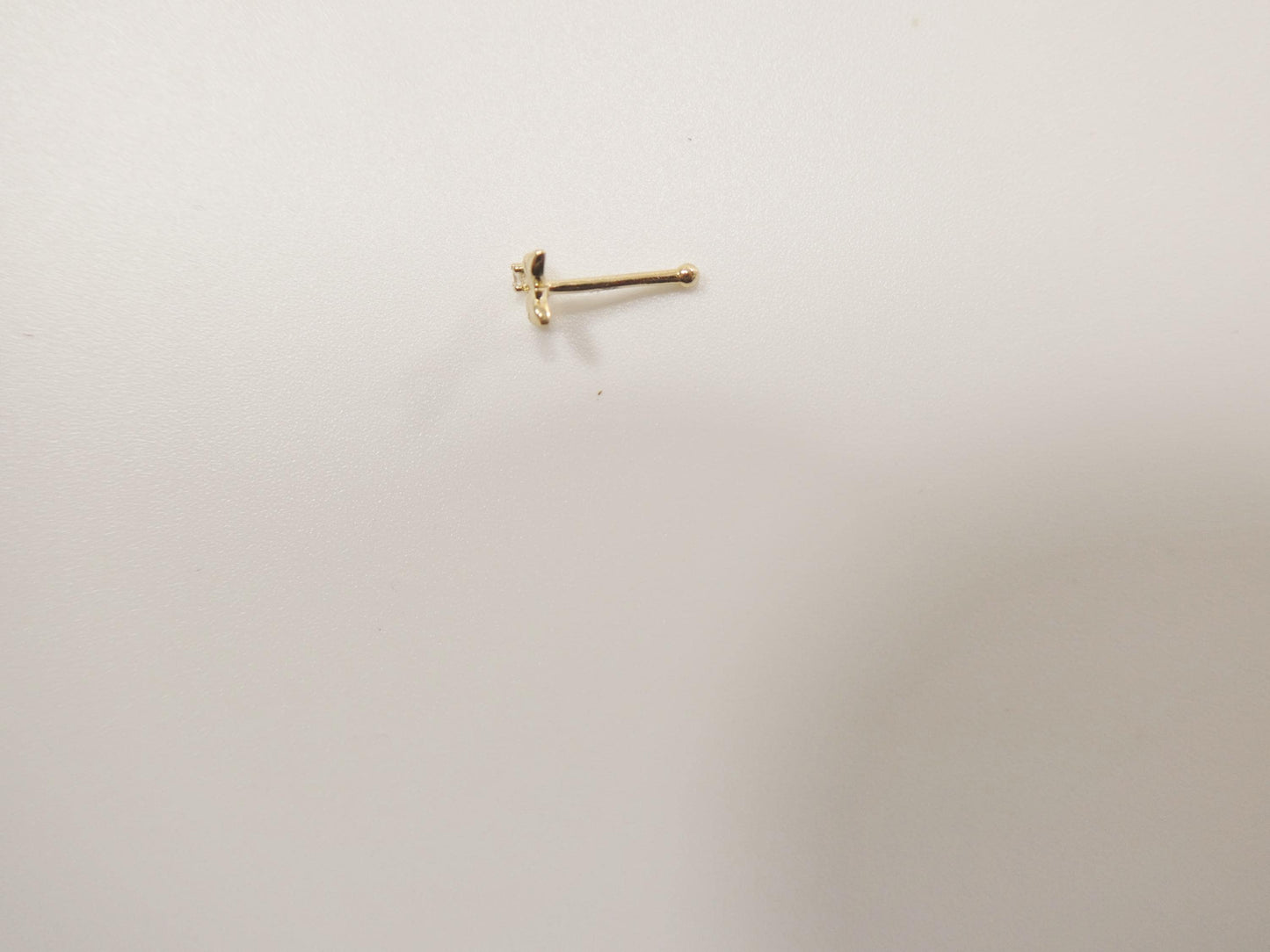 14k real solid yellow gold flower stud nose ring