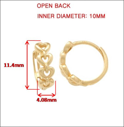 Real 10k Solid Yellow Gold Designer Earrings