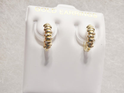 Real 10k Solid Yellow Gold Designer Earrings