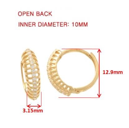 Real 10k Solid Yellow Gold Designer Earrings