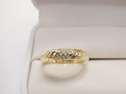 Real 10k Solid Yellow Gold Women's Classic Ring