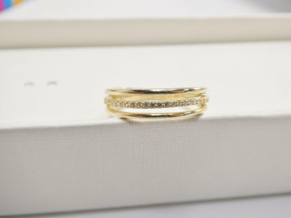 Real 10k Solid Yellow Gold Women's Classic Ring
