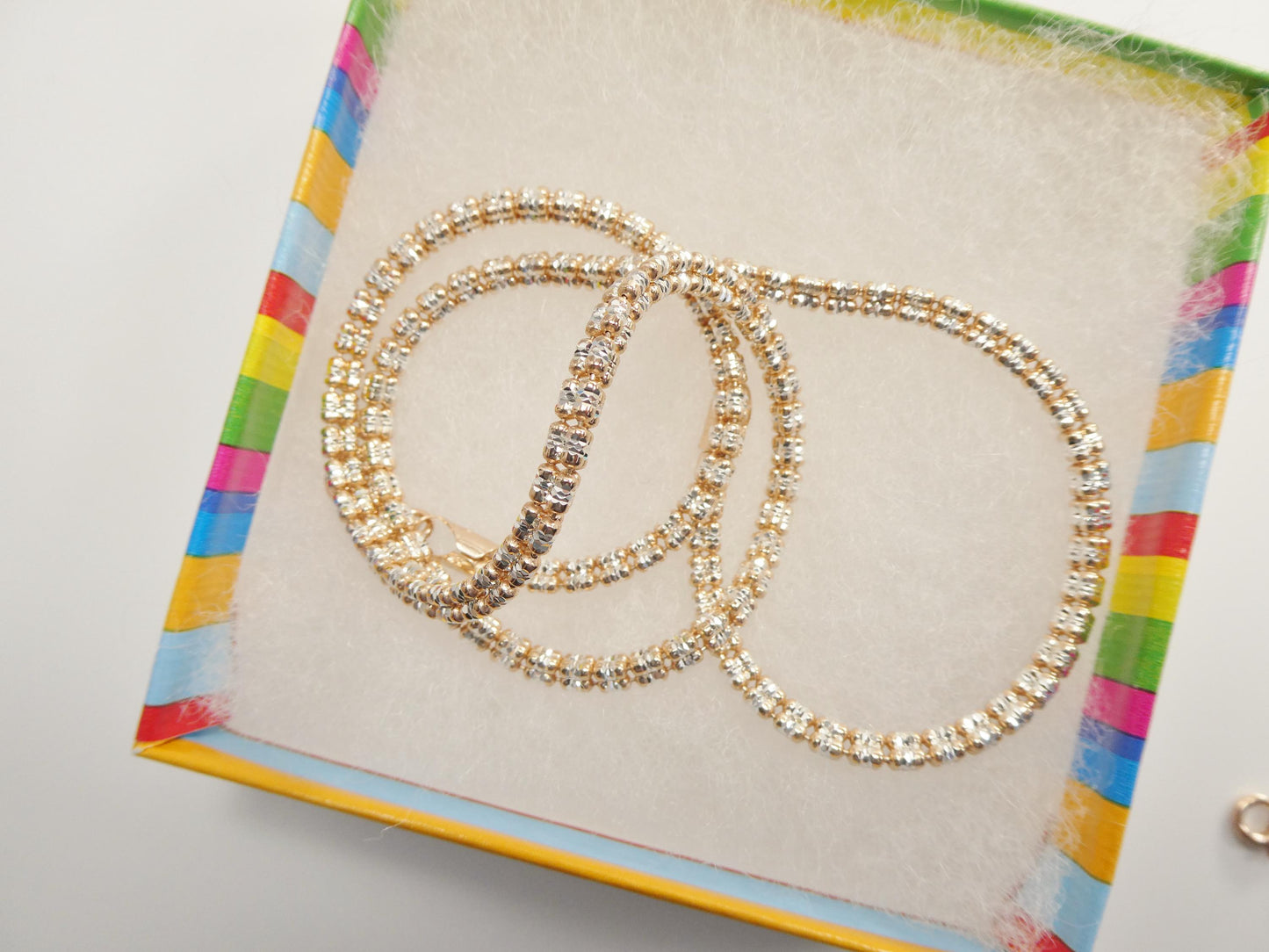 real 925 sterling silver 4 line rose gold tone ice link chain necklace