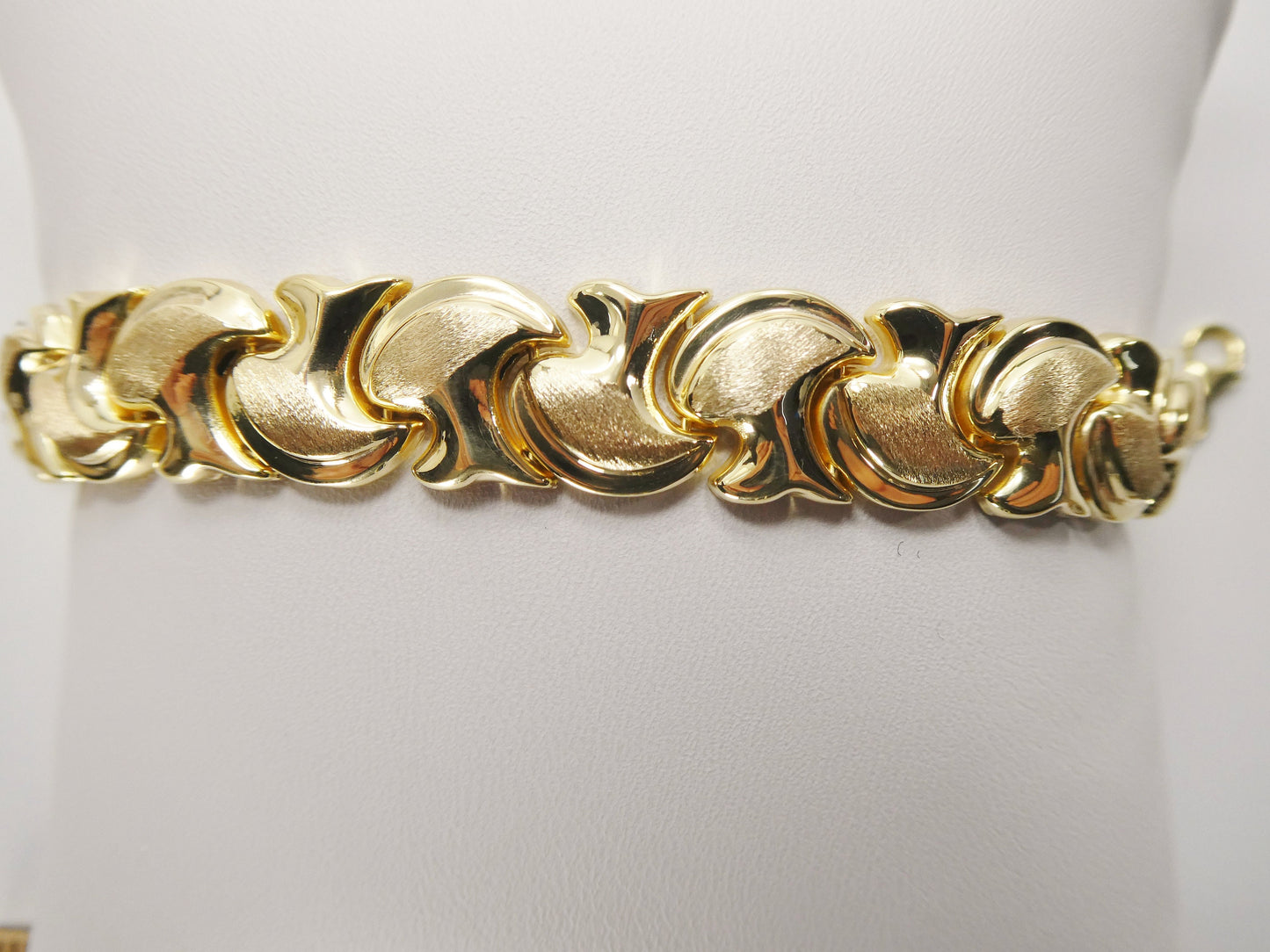 real 925 sterling silver yellow color large mushroom bracelet