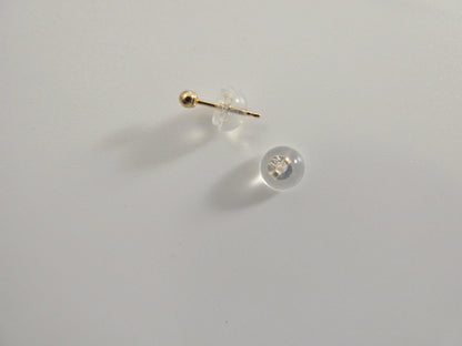 14k Yellow Gold Silicon Backing