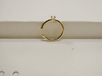 14k Real Solid Yellow Gold Cartilage Nose Ring Body Ring Piercing