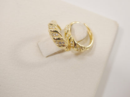 Real 10k Solid Yellow Gold Designer Hoop Huggie Earrings