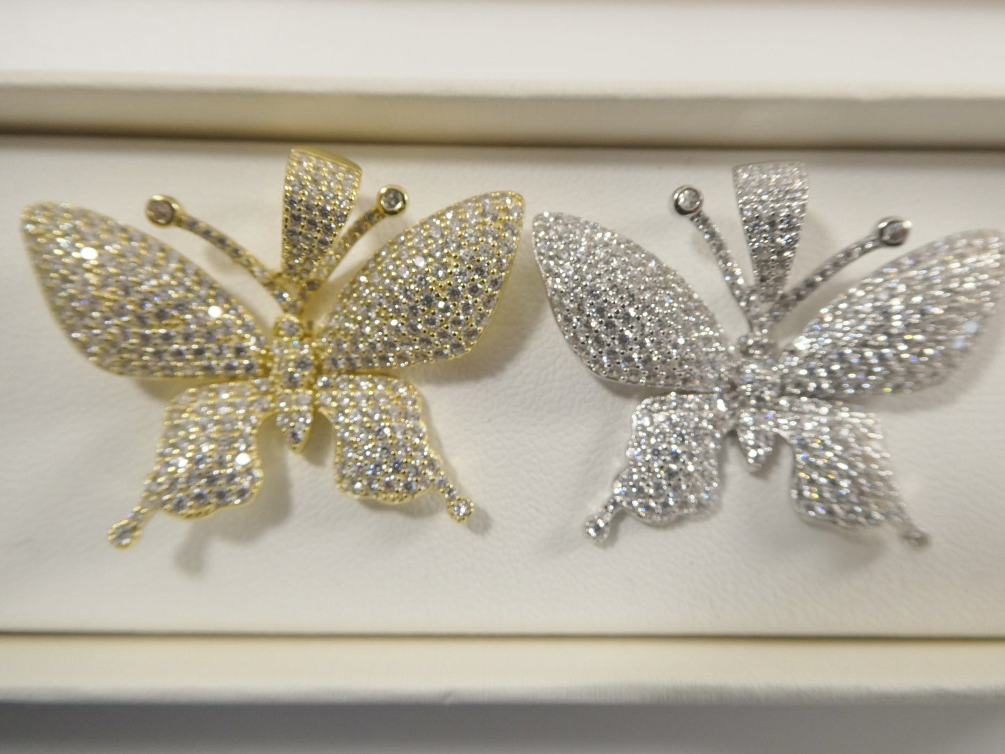 real solid 925 sterling silver large butterfly pendent