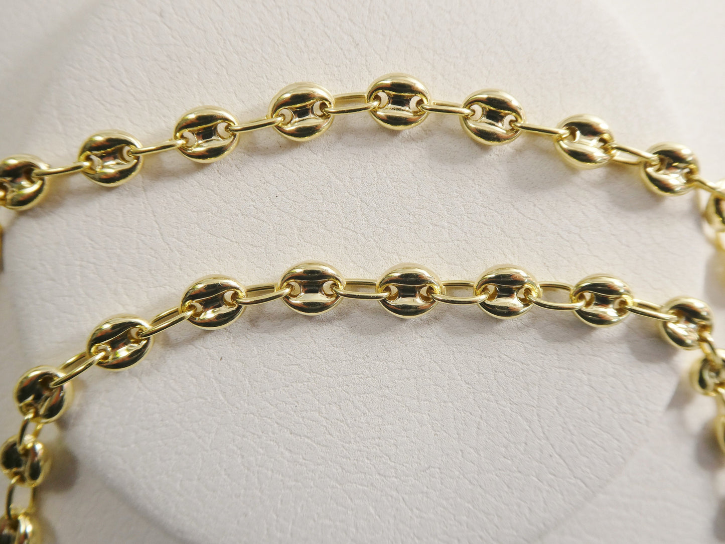 real 14k solid yellow gold 7 inch puff mariner ladies bracelet