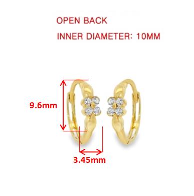 Real 10k Solid Yellow Gold Designer Earrings
