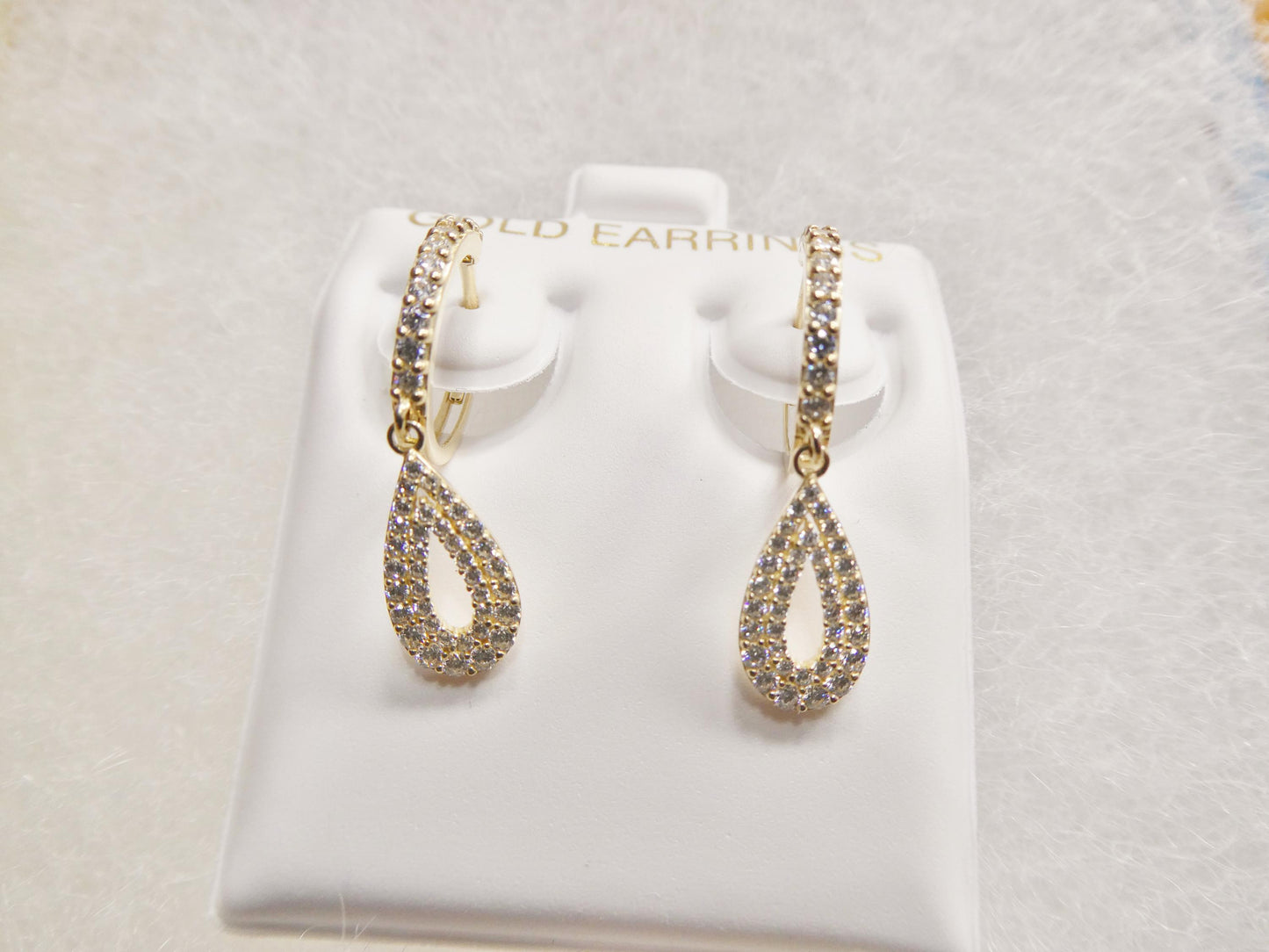 real 10k solid yellow gold designer earrings
